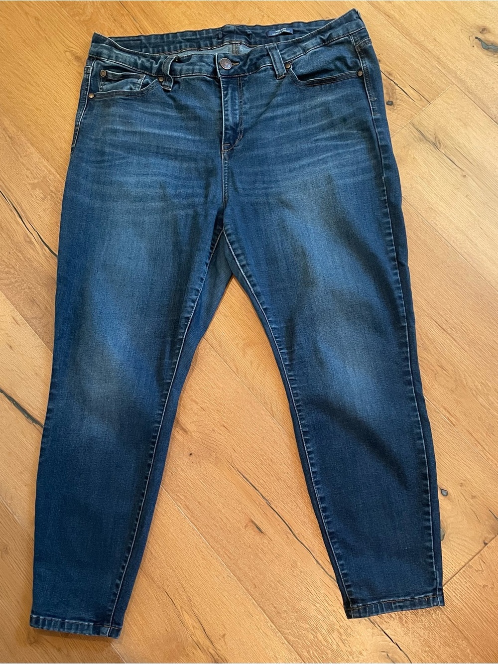 Revelry Mid-Rise Skinny Ankle Dark Blue Jeans